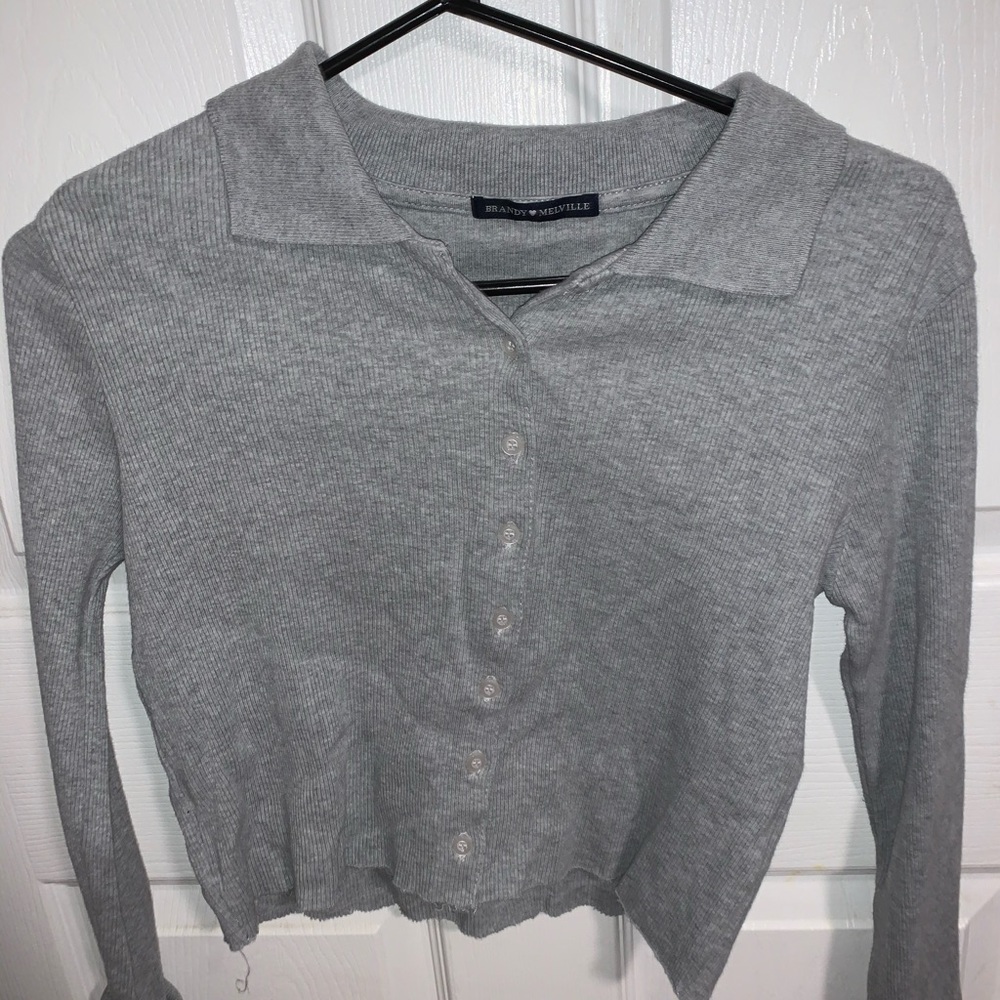 button up brandy melville long sleeve shirt